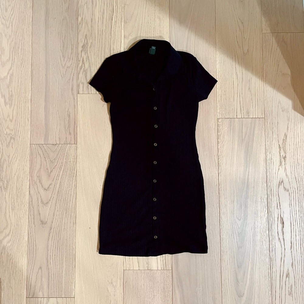 Women's Short Sleeve Bodycon Polo Dress - Wild Fable Black - Picture 4 of 14